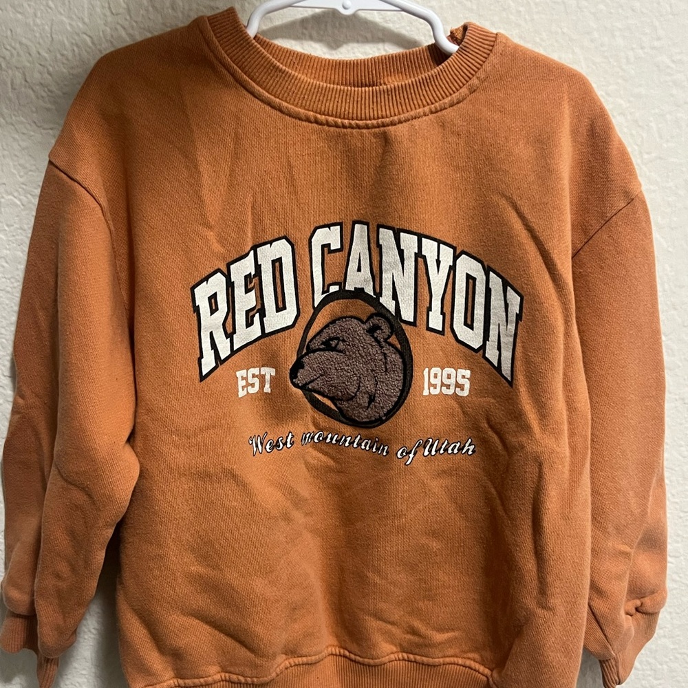 Zara Orange Red Canyon Kids Sweater